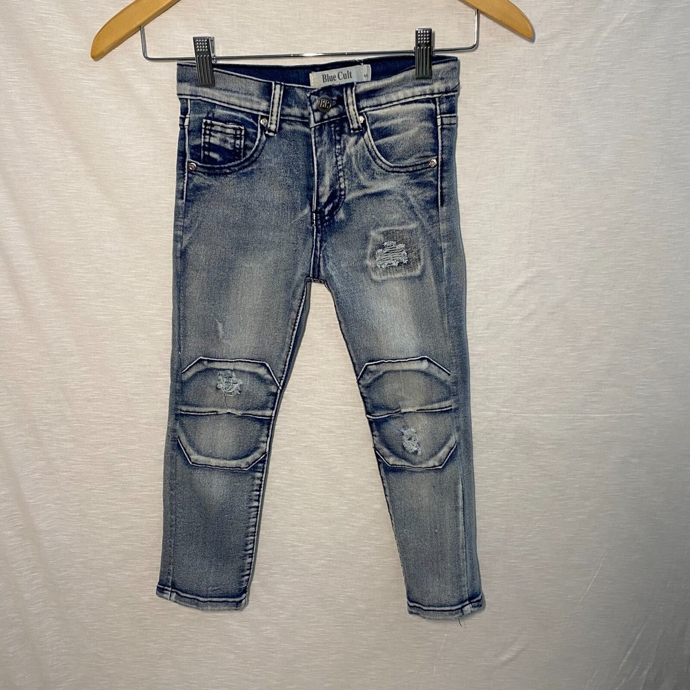 Blue‎ Cult Denim Distressed Jeans Kids Size 5